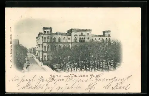 AK München, Blick auf den Wittelsbacher Palais