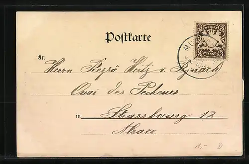 AK München, Maximiliansplatz mit der Deutschen Bank