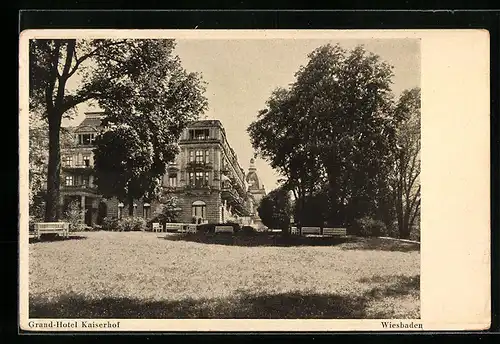 AK Wiesbaden, Grand-Hotel Kaiserhof