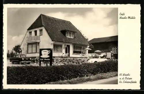 AK Kl. Waabs a. d. Ostsee, Café Waabs-Mühle