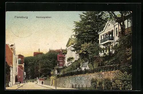 AK Flensburg, Nordergraben-Strasse