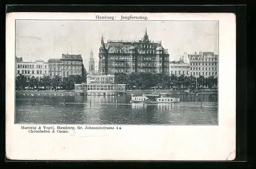 AK Hamburg-Neustadt, Ausflugsschiff am Jungfernstieg