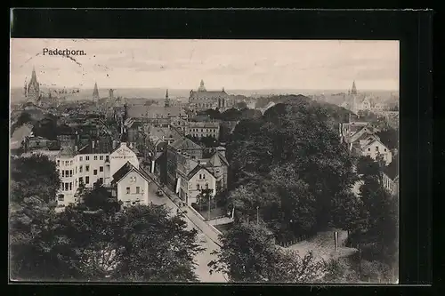 AK Paderborn, Blick über die Dächer der Stadt