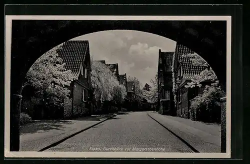 AK Essen, Durchblick zur Margarethenhöhe