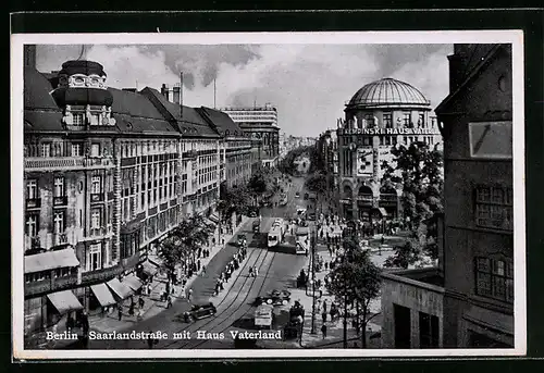 AK Berlin, Saarlandstrasse mit Haus Vaterland