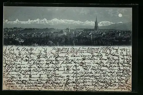 Mondschein-AK Bern, Totalansicht
