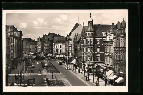 AK Kiel, Stadtleben in der Holtenauer Strasse