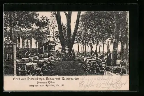 AK Berlin, Restaurant Kaisergarten, Pichelsberg