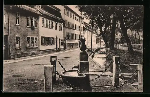 AK Ohrdruf, Blick in die Löberstrasse