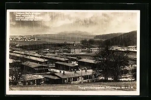 AK Münsingen, Ansicht des Truppenübungsplatzes