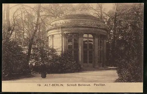 AK Berlin-Tiergarten, Schloss Bellevue, Pavillon