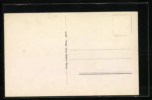 AK Mainz, Dom im Gerüst während der Wiederherstellung 1926