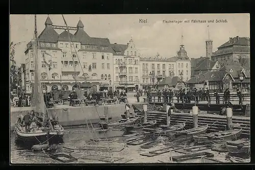 AK Kiel, Fischerleger mit Fährhaus und Schloss
