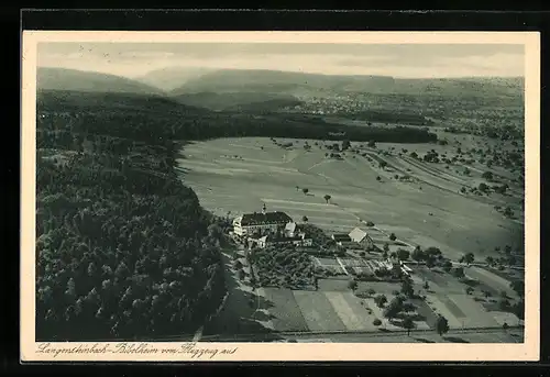 AK Langensteinbach-Bibelheim, Gesamtansicht, Flugzeugaufnahme