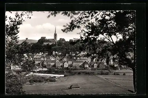 AK Frankenberg / Eder, Totale mit Kirche