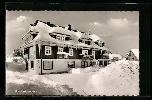 AK Höchenschwand, Kurhotel Alpenblick im Winter