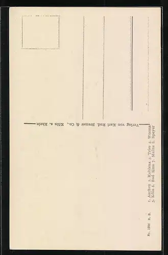 AK Aachen, Landkarte zur Erinnerung an die Befreiungsfeier der Rheinlande 1930