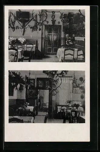 AK Trusetal, Gasthaus Zum Trusetaler Wasserfall, Innenansichten