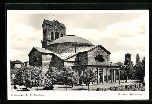 AK Karlsruhe i. B., Kirche St. Stephan