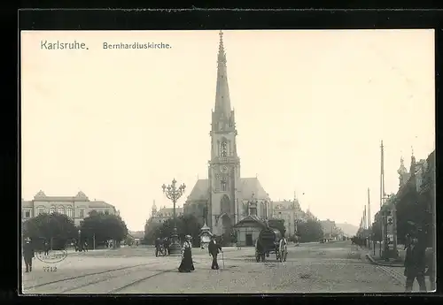 AK Karlsruhe, An der Bernhardtuskirche