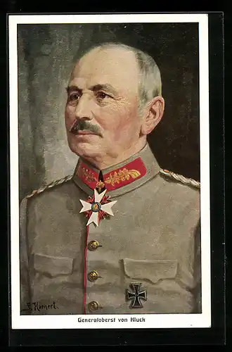AK Heerführer, Generaloberst von Kluck, Uniform Portrait mit Orden