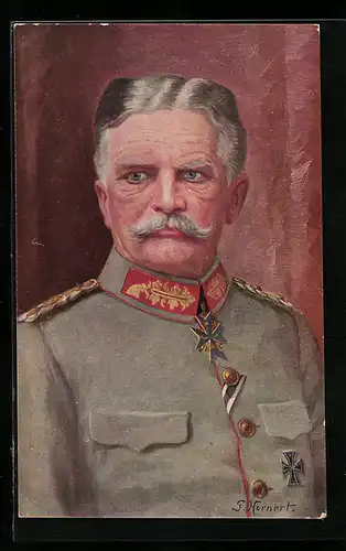 AK General von Mackensen mit Pour le Merite und Eisenem Kreuz