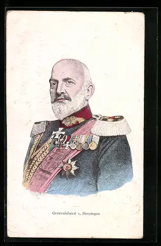 AK Generaloberst von Heeringen, Portrait in Uniform