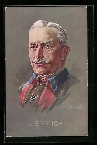 AK Heerführer von Emmich, Portrait in Uniform