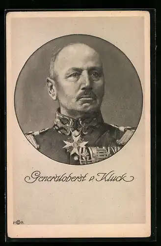 AK Portrait vom Generaloberst v. Kluck, Heerführer