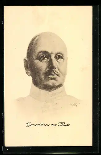 AK Generaloberst von Klock, Portrait