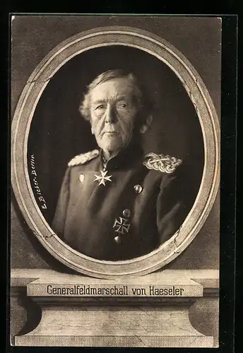 AK Generalfeldmarschall von Haeseler mit Eisernem Kreuz