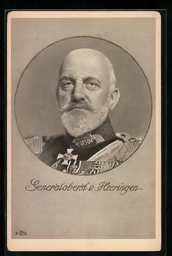 AK Generaloberst von Heeringen, Portrait in Uniform
