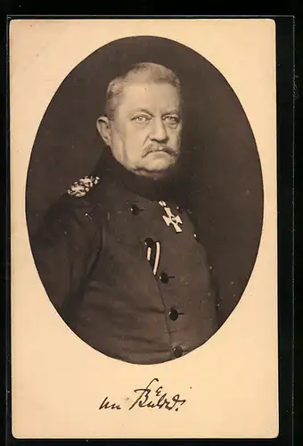 AK Heerführer Generaloberst v. Bülow in Uniform mit Eisernem Kreuz