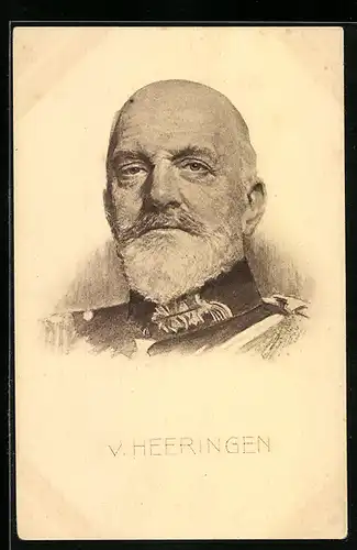 AK Heerführer von Heeringen, Portrait in Uniform