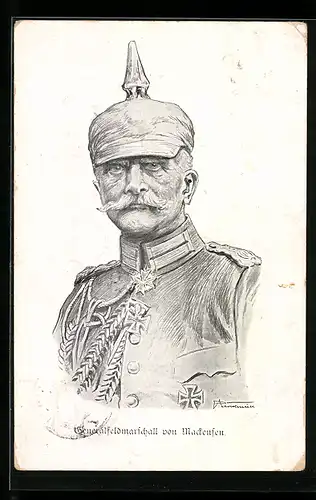 AK Generalfeldmarschall von Mackensen, Portrait in Uniform mit Pickelhelm