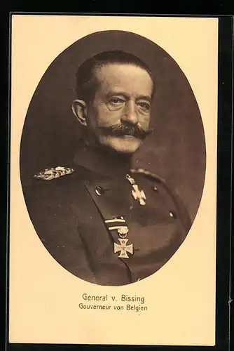 AK Heerführer von Bissing, Portrait in Uniform