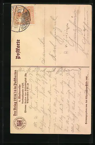 Künstler-AK Heerführer General von Linsingen in Uniform