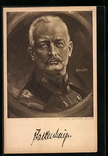 Künstler-AK Ostpreussenhilfe 1915, General Falkenhayn