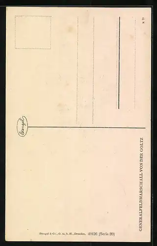 AK Generalfeldmarschall von der Goltz mit Brille und Eisernem Kreuz