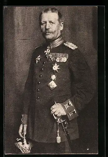 AK Heerführer von Einem in Uniform mit Orden und Degen