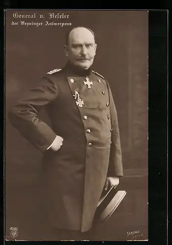AK Porträt General von Beseler in Uniform