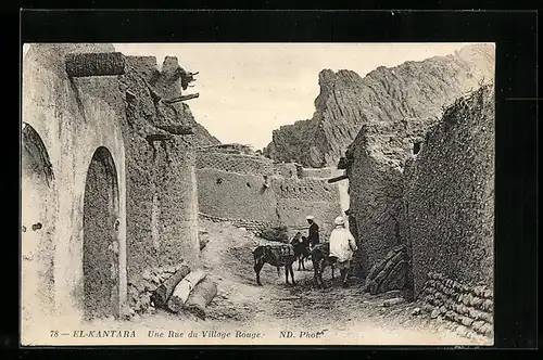 AK El-Kantara, Une Rue du Village Rouge