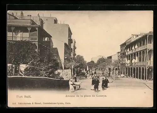 AK Port Said, Avenue de la place Lesseps