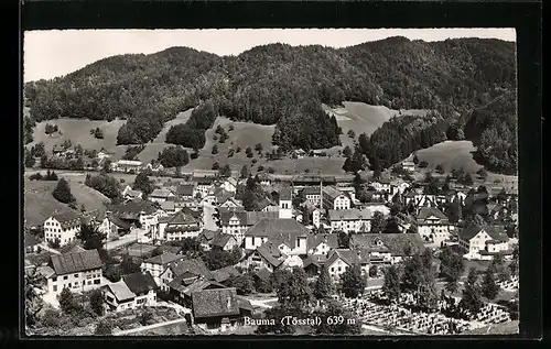 AK Bauma /Tösstal, Teilansicht aus der Vogelschau