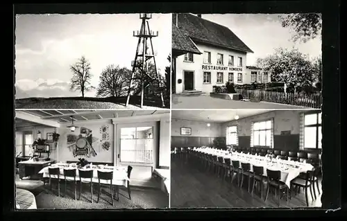 AK Birrwil bei Reinach, Restaurant Homberg W. Aebi mit Aussichtsturm