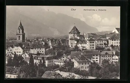 AK Chur, Martinskirche und Hofpartie