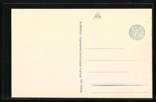 AK Couvet, Blick von einer Anhöhe auf den Ort