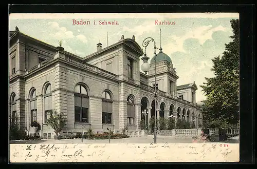 AK Baden, Strassenpartie am Kurhaus