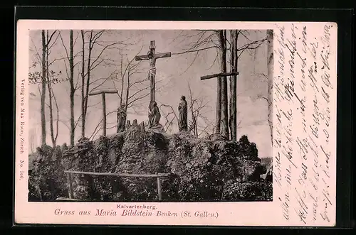 AK Maria Bildstein bei Benken, Jesuskreuz auf dem Kalvarienberg