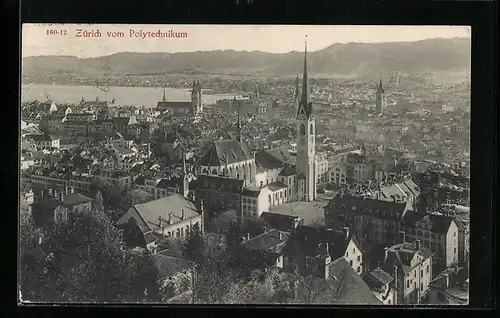 AK Zürich, Blick vom Polytechnikum